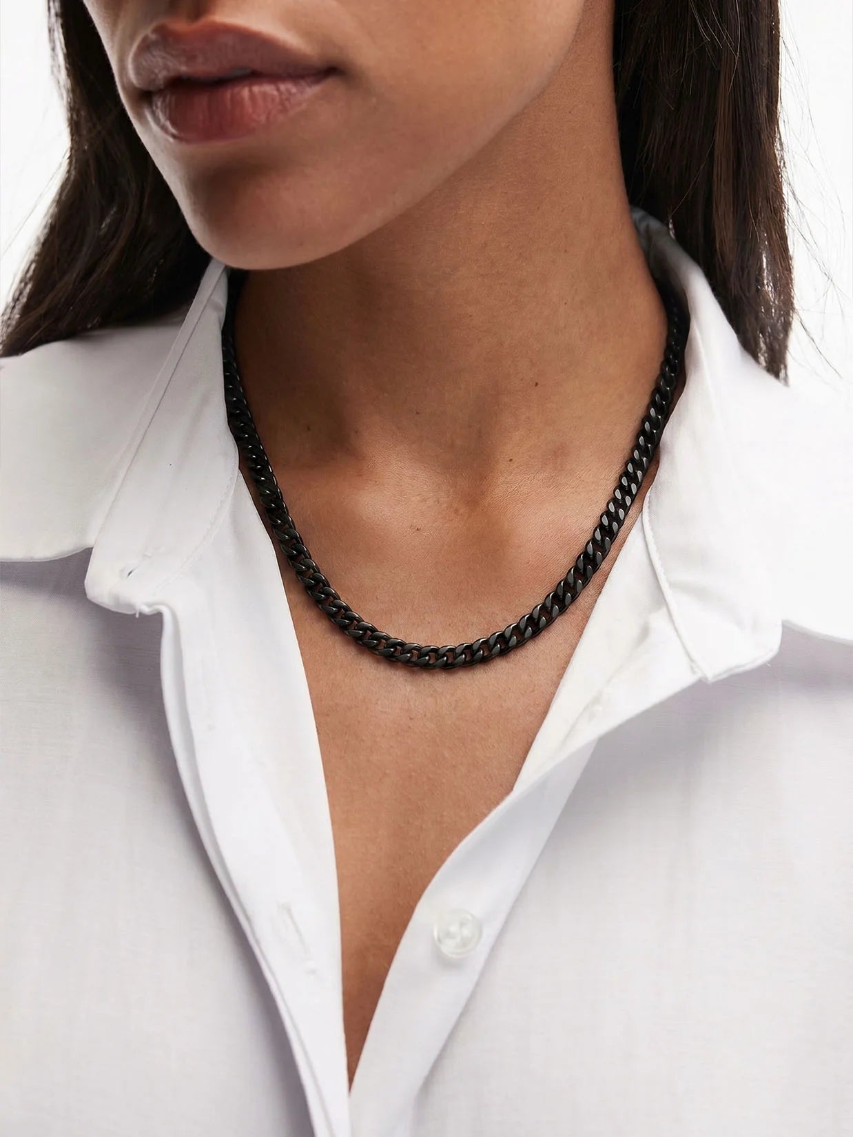 Mens Chain Stainless Steel Necklace Curb Cuban Link Neck Chains Mens Gifts for Fathers Day Dad
