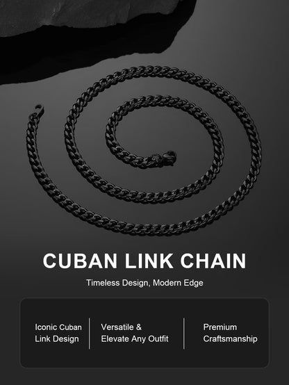Mens Chain Stainless Steel Necklace Curb Cuban Link Neck Chains Mens Gifts for Fathers Day Dad
